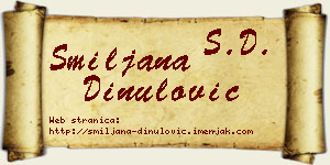Smiljana Dinulović vizit kartica